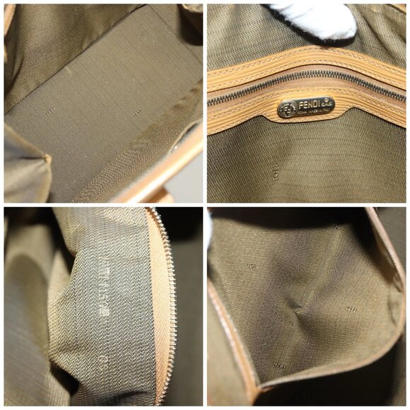 FENDI Zucca Canvas Hand Bag 2way Brown Black Auth bs27918 - Picture 15 of 16